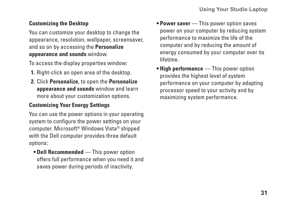 Dell Studio 1737 (Late  2008) User Manual | Page 33 / 84
