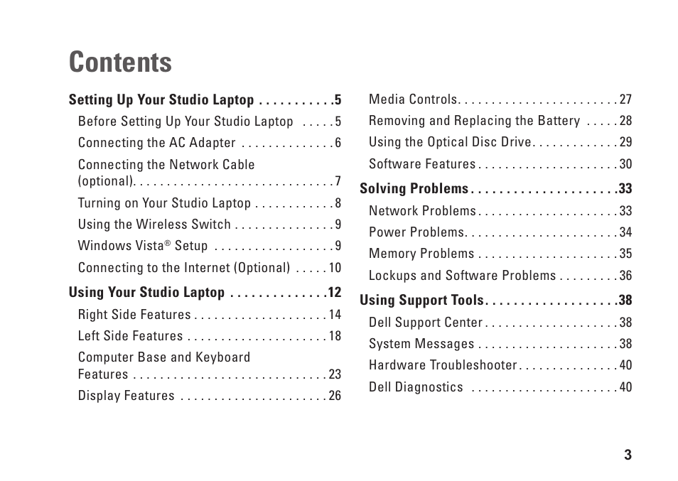 Dell Studio 1737 (Late  2008) User Manual | Page 5 / 84