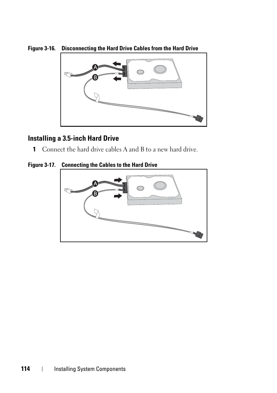 Installing a 3.5-inch hard drive | Dell PowerEdge C5230 User Manual | Page 114 / 146