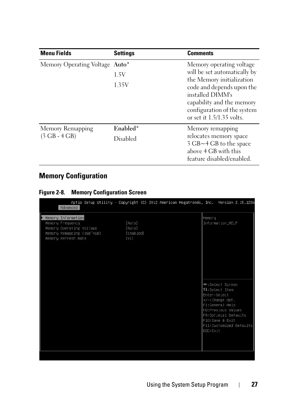 Memory configuration | Dell PowerEdge C5230 User Manual | Page 27 / 146