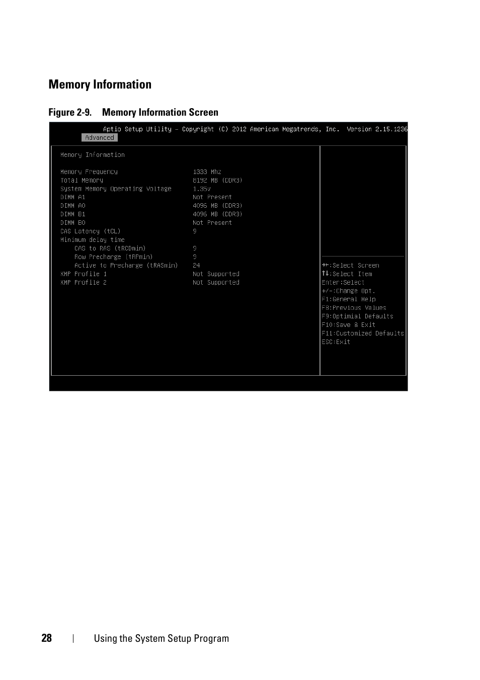 Memory information | Dell PowerEdge C5230 User Manual | Page 28 / 146