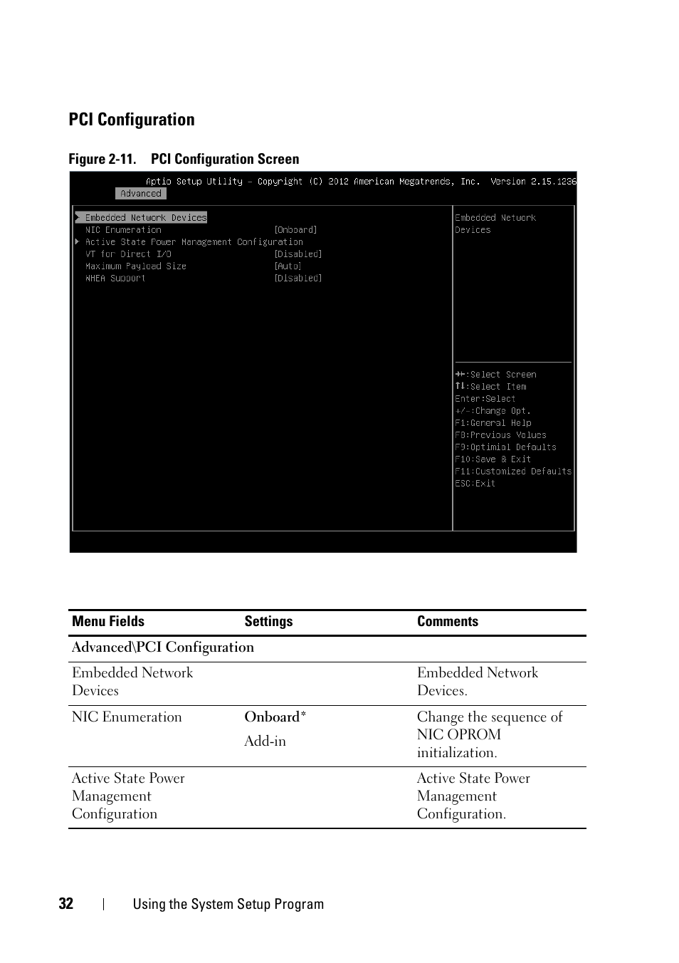 Pci configuration | Dell PowerEdge C5230 User Manual | Page 32 / 146