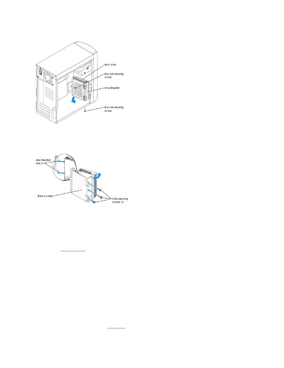 Installing a hard drive | Dell Dimension 3000 User Manual | Page 17 / 42