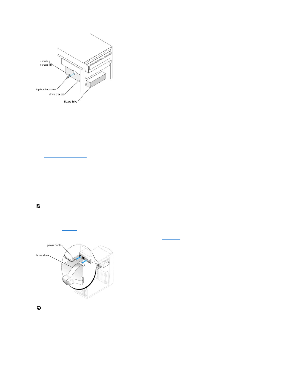 Installing a floppy drive | Dell Dimension 3000 User Manual | Page 19 / 42