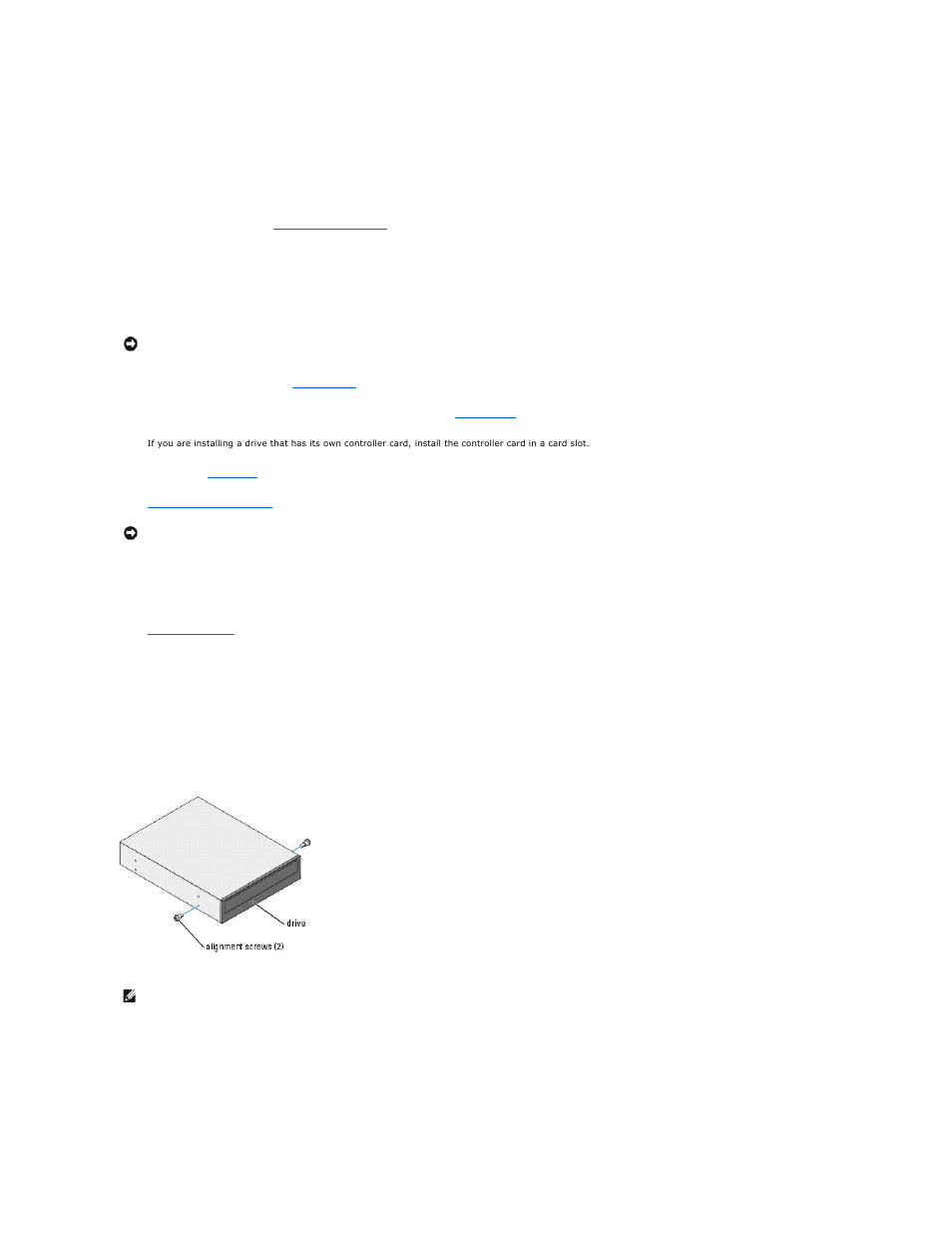 Installing a cd/dvd drive, Adding a second cd or dvd drive | Dell Dimension 3000 User Manual | Page 21 / 42