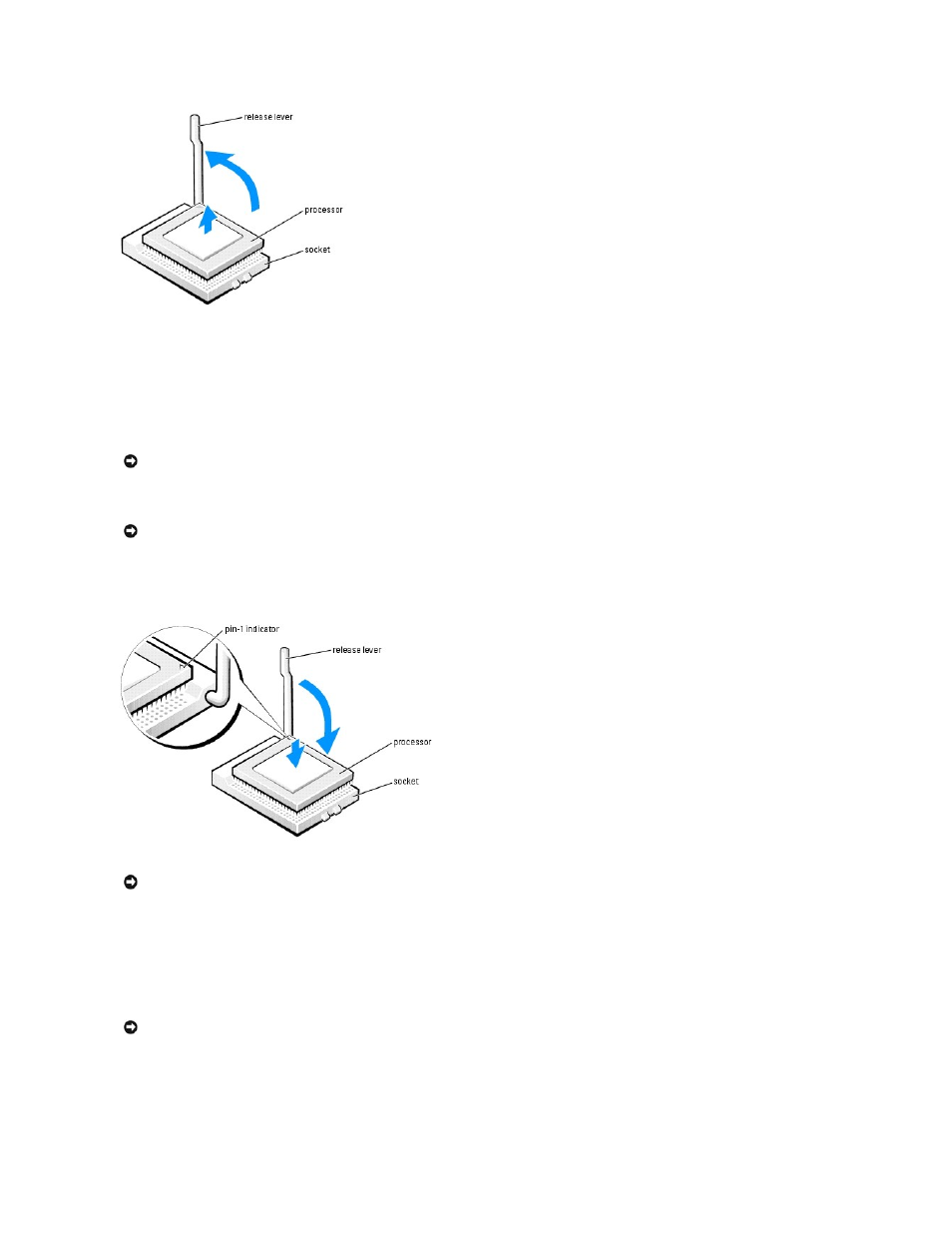 Installing the processor | Dell Dimension 3000 User Manual | Page 24 / 42