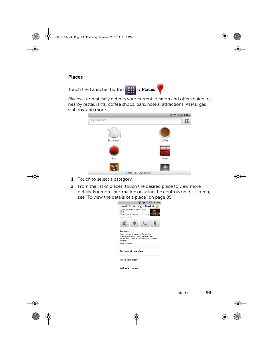 Places | Dell Mobile Streak 7 Wifi Only User Manual | Page 93 / 145