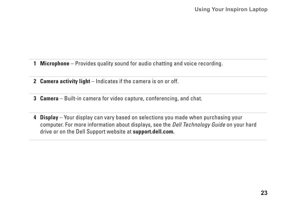 Dell Inspiron 1320 (Mid 2009) User Manual | Page 25 / 74