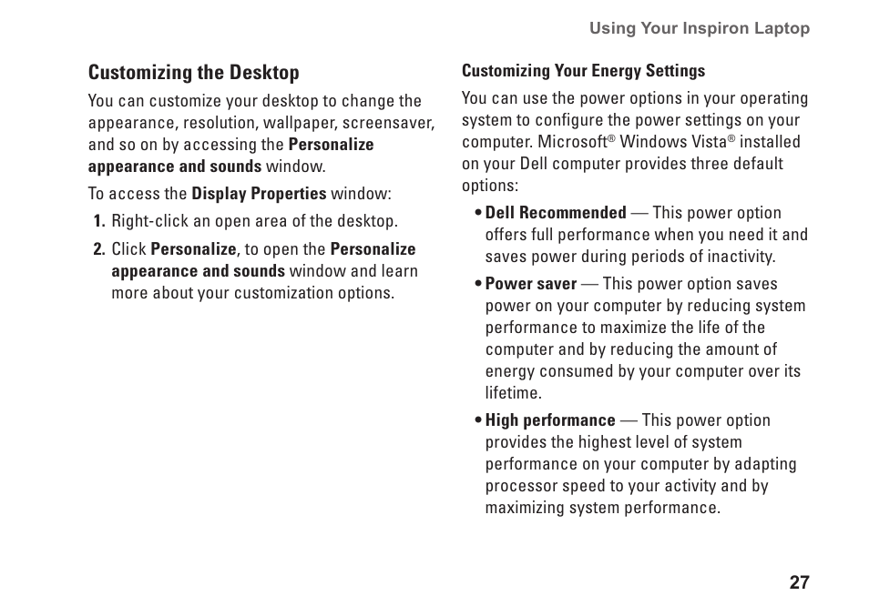 Dell Inspiron 1320 (Mid 2009) User Manual | Page 29 / 74