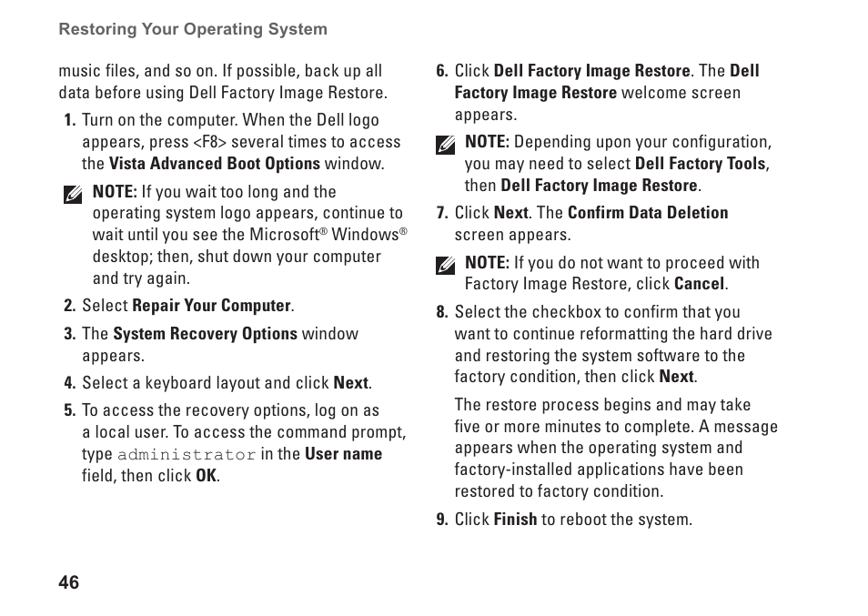 Dell Inspiron 1320 (Mid 2009) User Manual | Page 48 / 74