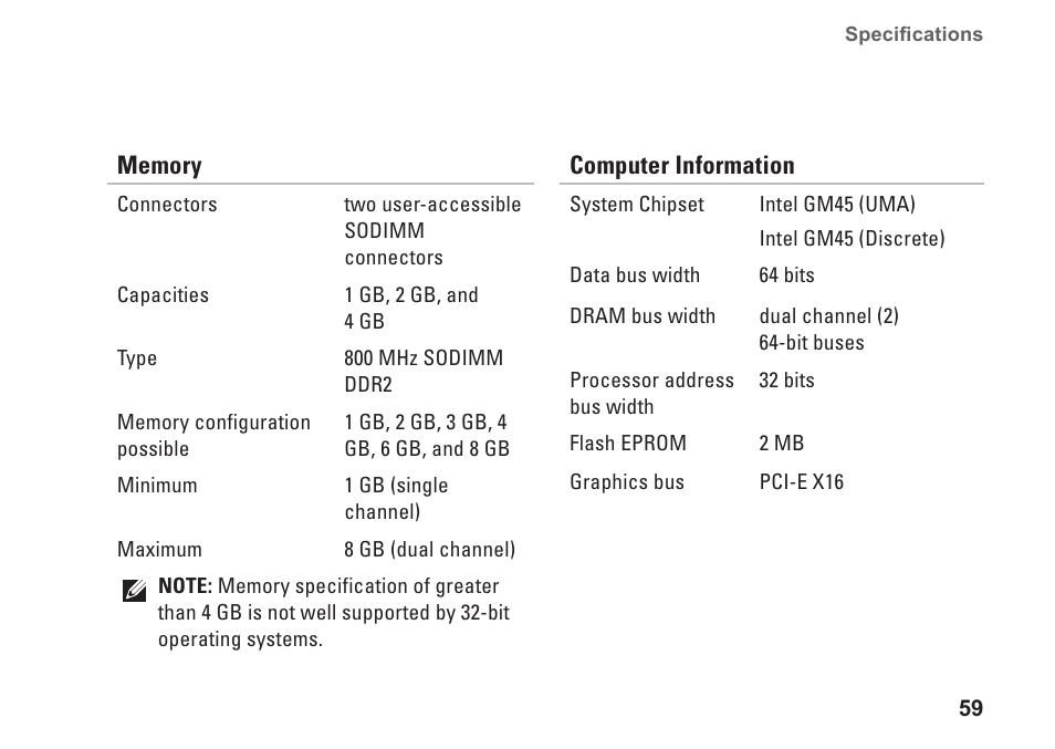 Dell Inspiron 1320 (Mid 2009) User Manual | Page 61 / 74