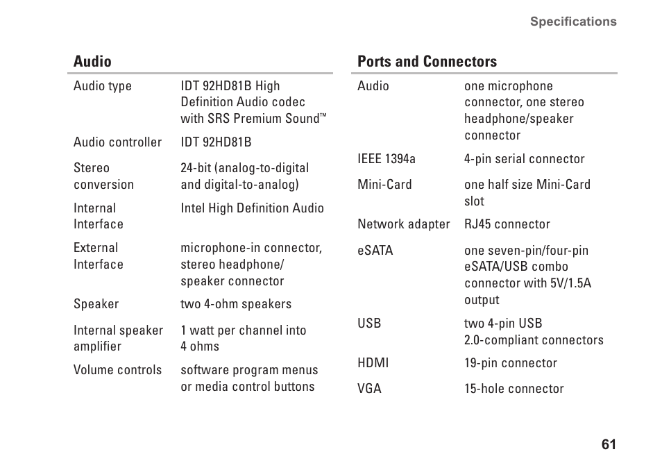 Dell Inspiron 1320 (Mid 2009) User Manual | Page 63 / 74