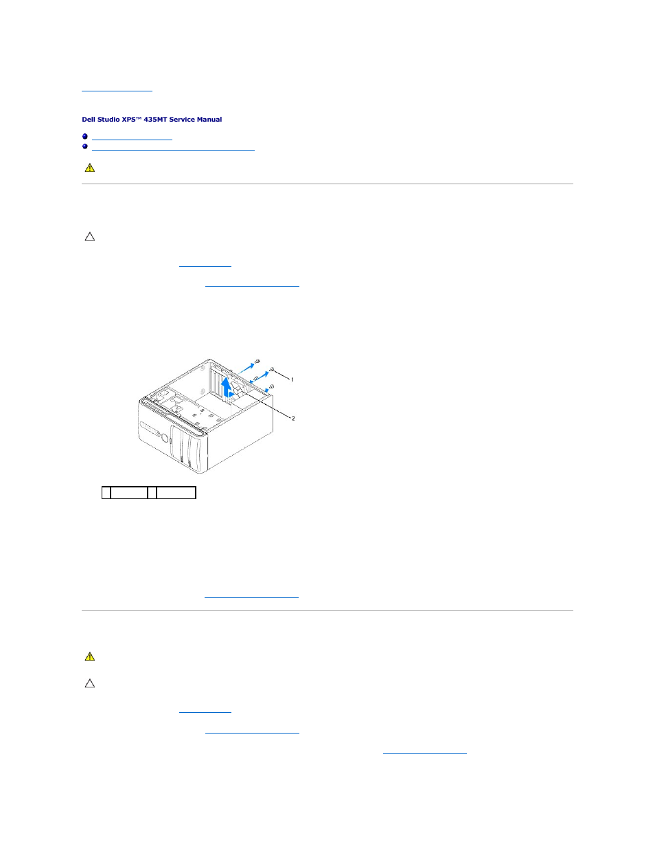 Replacing fans, Replacing the chassis fan, Replacing the processor fan and heat sink assembly | Dell Studio XPS 435 MT (Late 2008) User Manual | Page 18 / 40