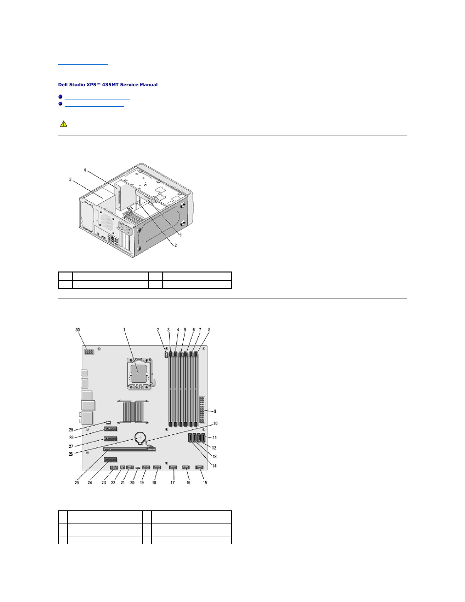 Technical overview, Inside view of your computer, System board components | Dell Studio XPS 435 MT (Late 2008) User Manual | Page 35 / 40