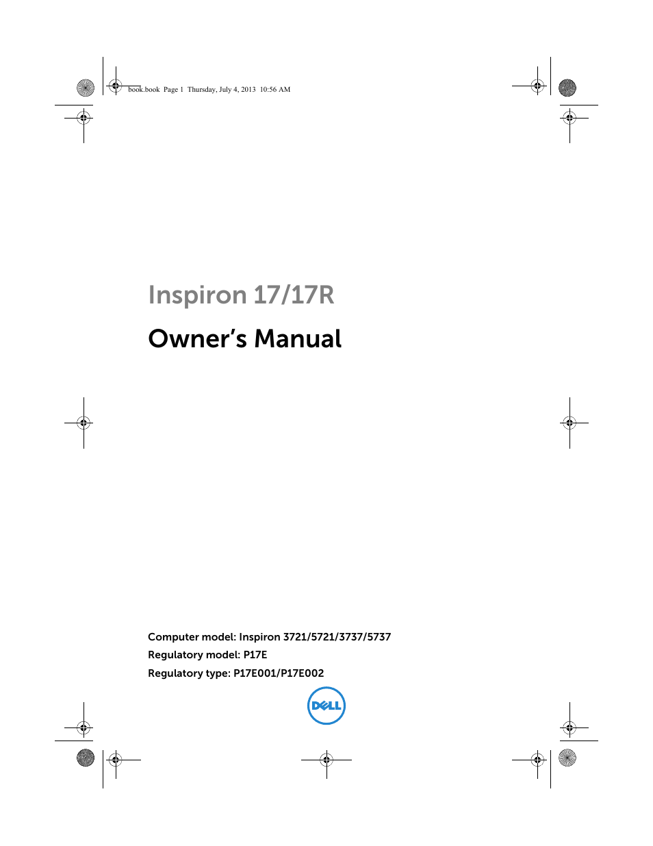 Dell Inspiron 17 (3737, Mid 2013) User Manual | 71 pages