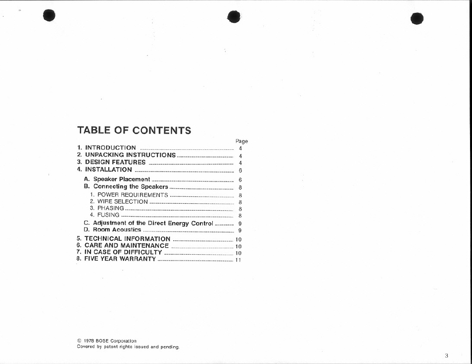 Bose 301 User Manual | Page 3 / 12