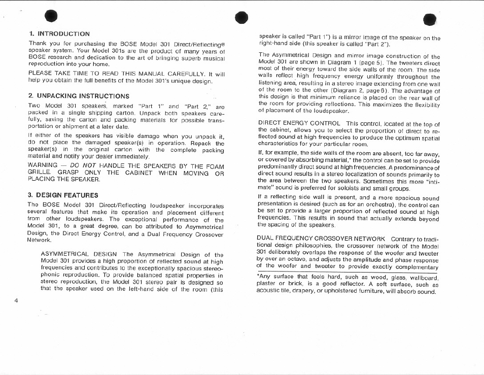 Bose 301 User Manual | Page 4 / 12