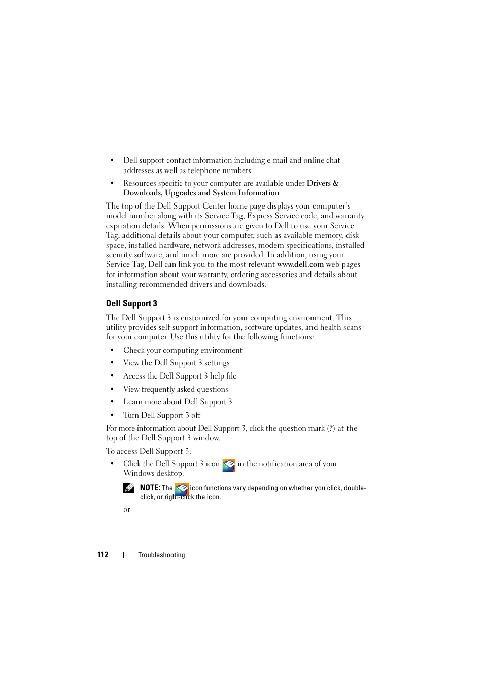 Dell support 3 | Dell Inspiron 1520 (Mid 2007) User Manual | Page 112 / 236