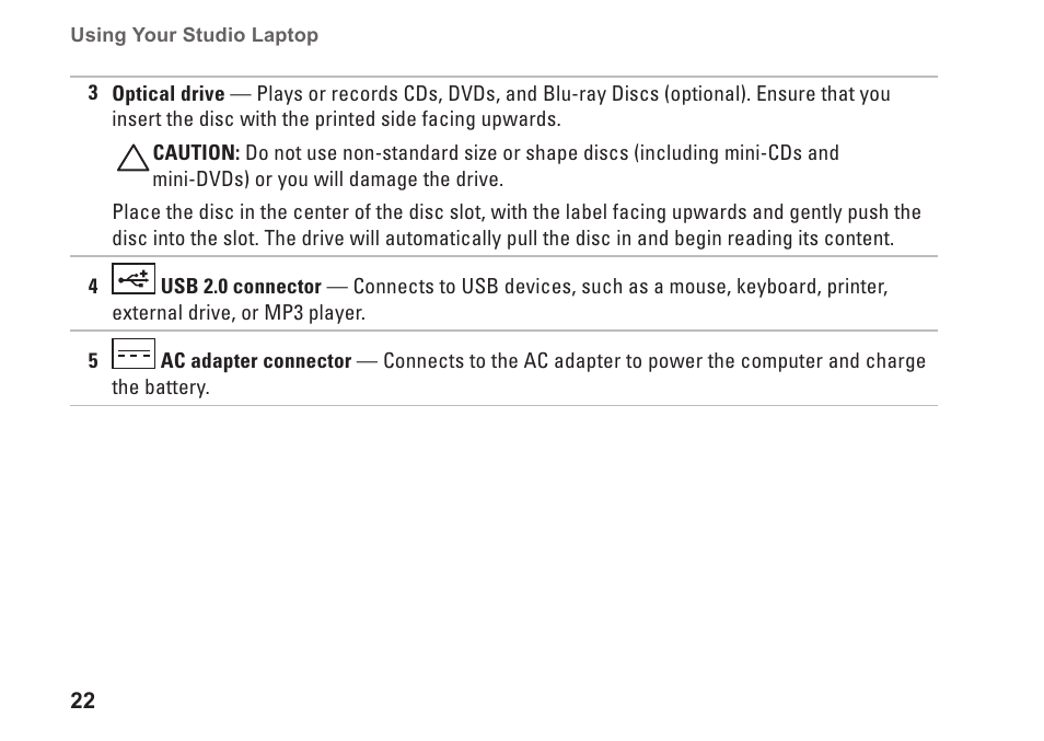 Dell Studio 1558 (Early 2010) User Manual | Page 24 / 102