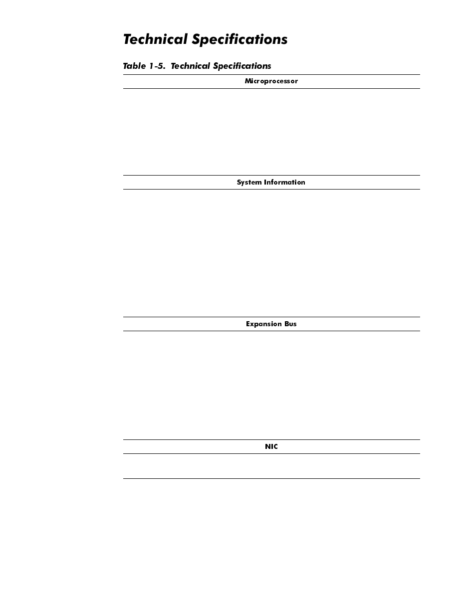 Technical specifications, Technical specifications -18, Table 1-5 | 7hfkqlfdo6shflilfdwlrqv | Dell OptiPlex E1 User Manual | Page 26 / 76