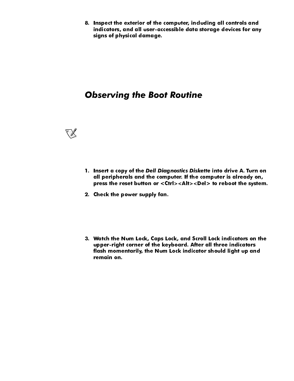 Observing the boot routine, Observing the boot routine -3, 2evhuylqjwkh%rrw5rxwlqh | Dell OptiPlex E1 User Manual | Page 33 / 76