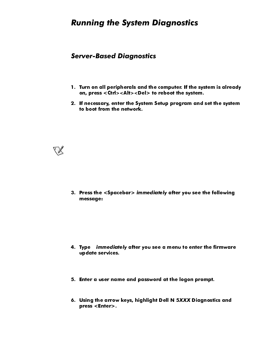 Running the system diagnostics, Server-based diagnostics, Running the system diagnostics -6 | Server-based diagnostics -6, 5xqqlqjwkh6\vwhp'ldjqrvwlfv, 6huyhu%dvhg'ldjqrvwlfv | Dell OptiPlex E1 User Manual | Page 36 / 76