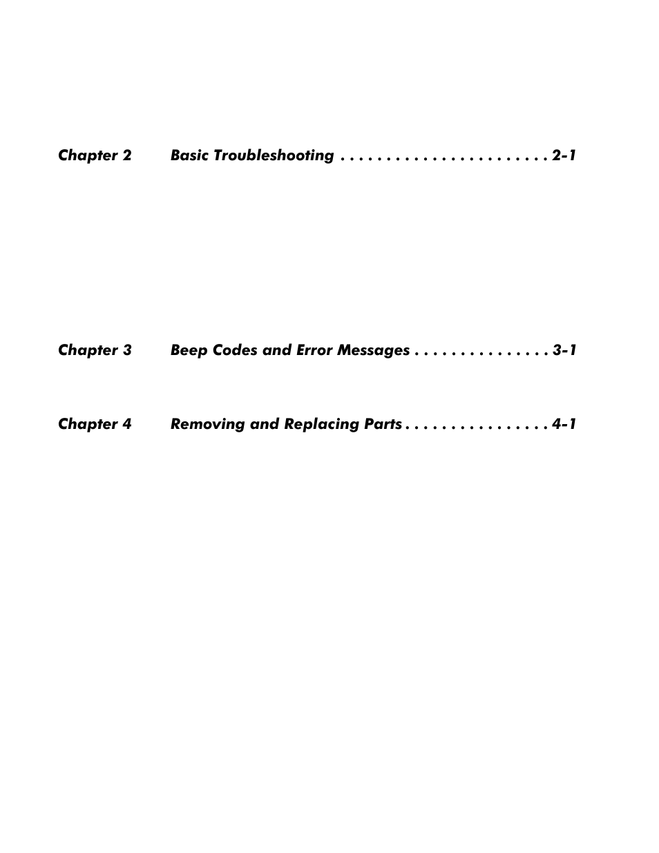 Kdswhu %dvlf7urxeohvkrrwlqj, Kdswhu %hhs&rghvdqg(uuru0hvvdjhv, Kdswhu 5hprylqjdqg5hsodflqj3duwv | Dell OptiPlex E1 User Manual | Page 4 / 76