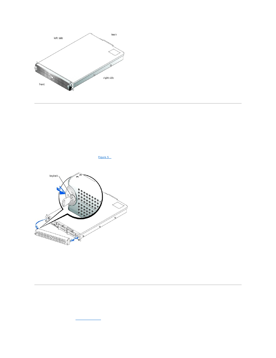 Bezel, System cover, Removing the bezel | Replacing the bezel, Removing the cover | Dell PowerEdge 2650 User Manual | Page 35 / 74