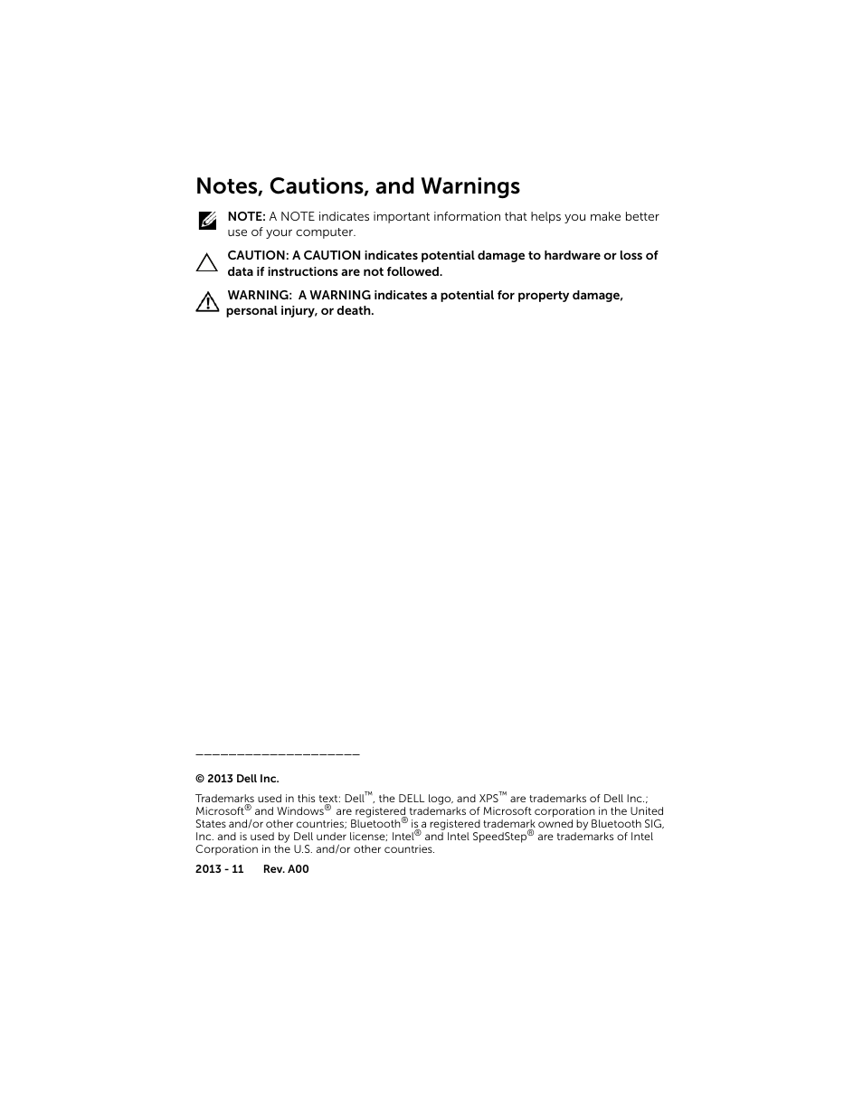 Dell XPS 13 (9333, Late 2013) User Manual | Page 2 / 58