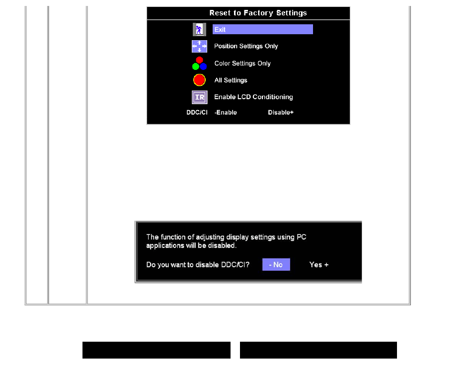 Osd warning messages | Dell E198WFP Monitor User Manual | Page 22 / 45