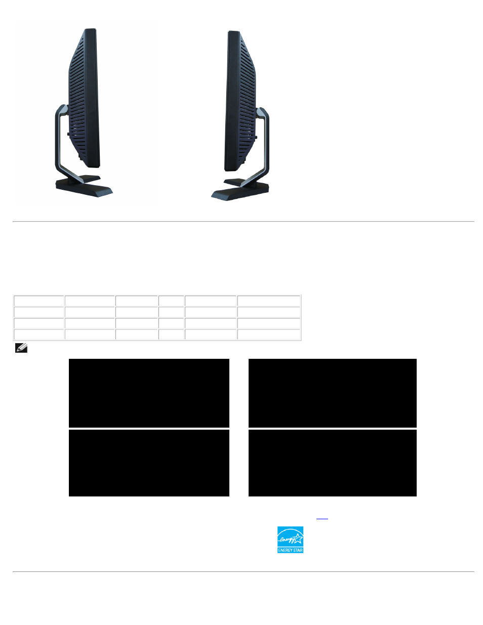 Monitor specifications, Power management modes, Pin assignments | Dell E198WFP Monitor User Manual | Page 4 / 45
