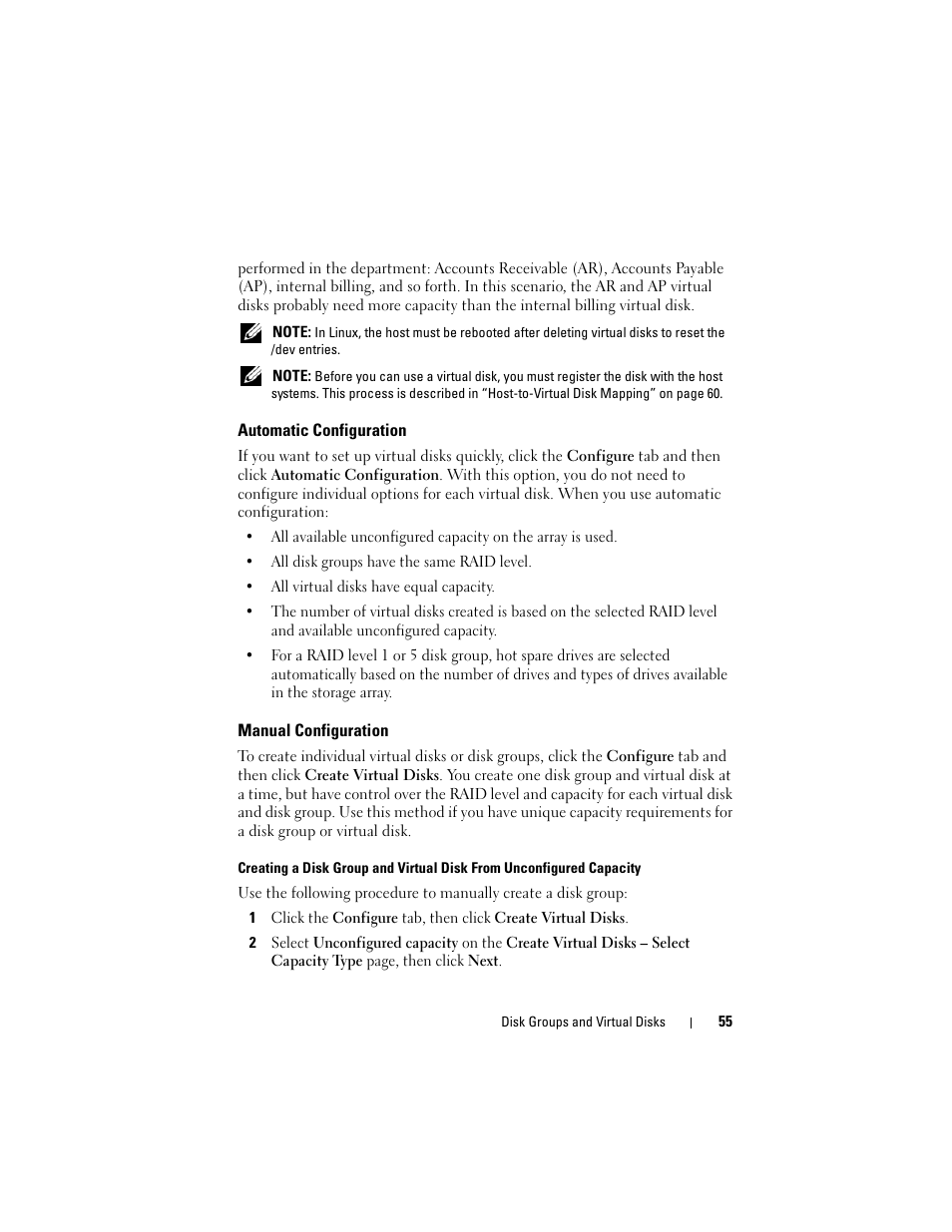 Automatic configuration, Manual configuration | Dell PowerVault MD3000i User Manual | Page 55 / 114