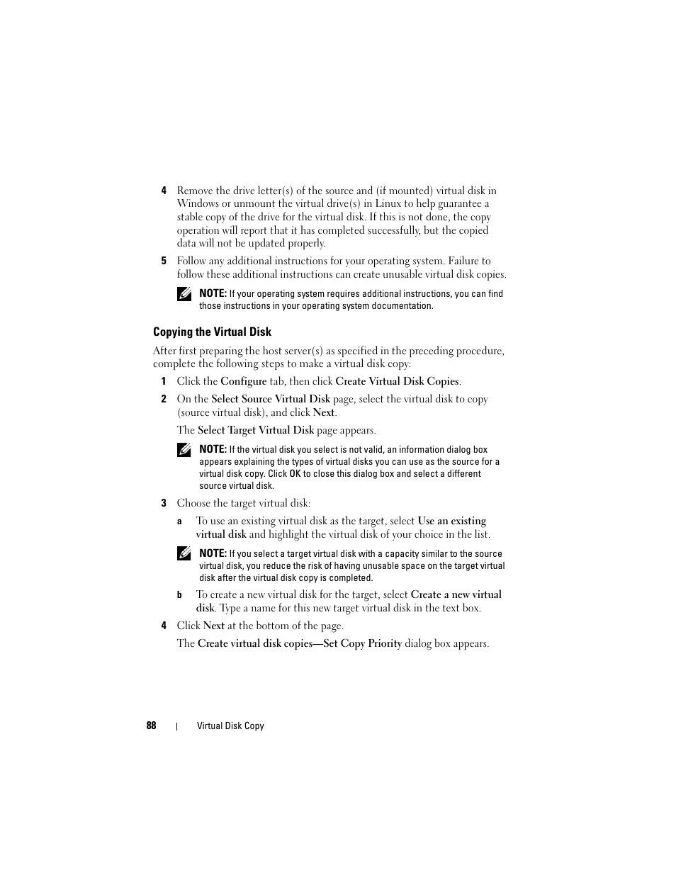 Copying the virtual disk | Dell PowerVault MD3000i User Manual | Page 88 / 114