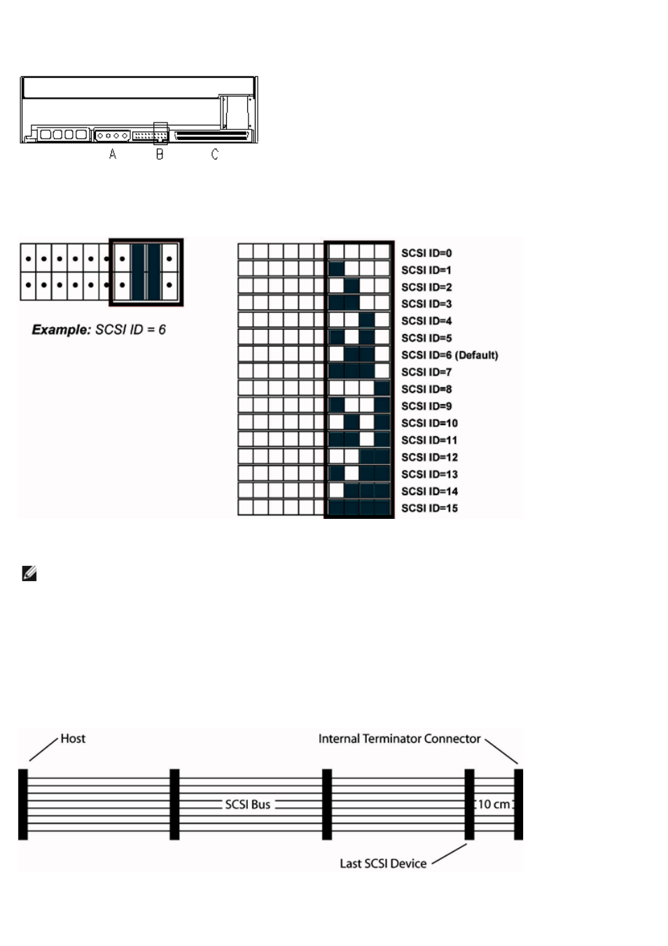 Scsi termination | Dell PowerVault LTO3-060 User Manual | Page 11 / 42