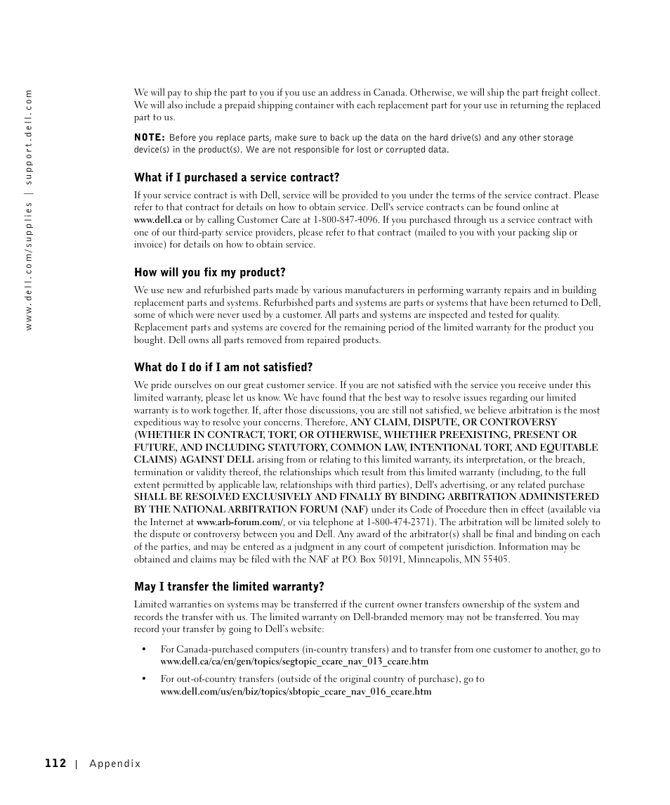 Dell Workgroup Laser Printer S2500/S2500n User Manual | Page 112 / 124