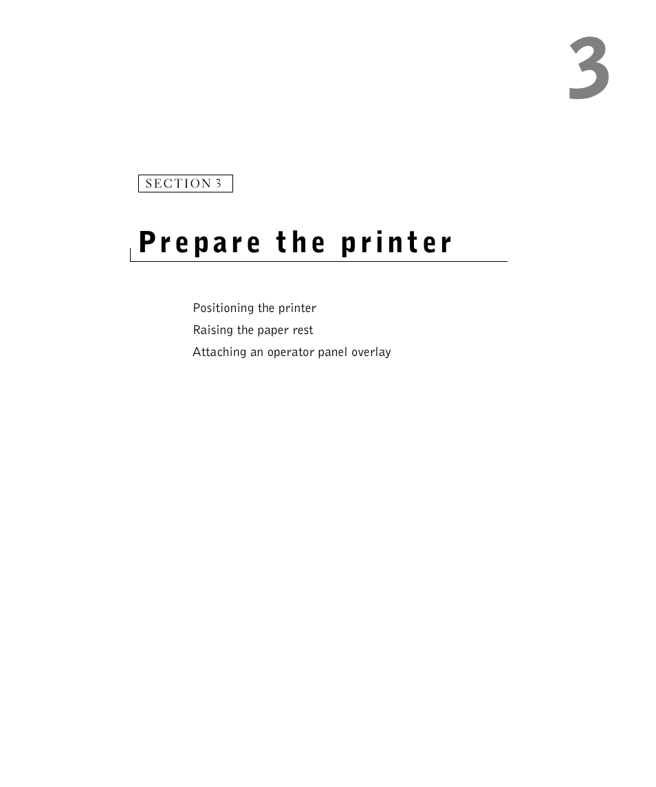 Prepare the printer | Dell Workgroup Laser Printer S2500/S2500n User Manual | Page 15 / 124