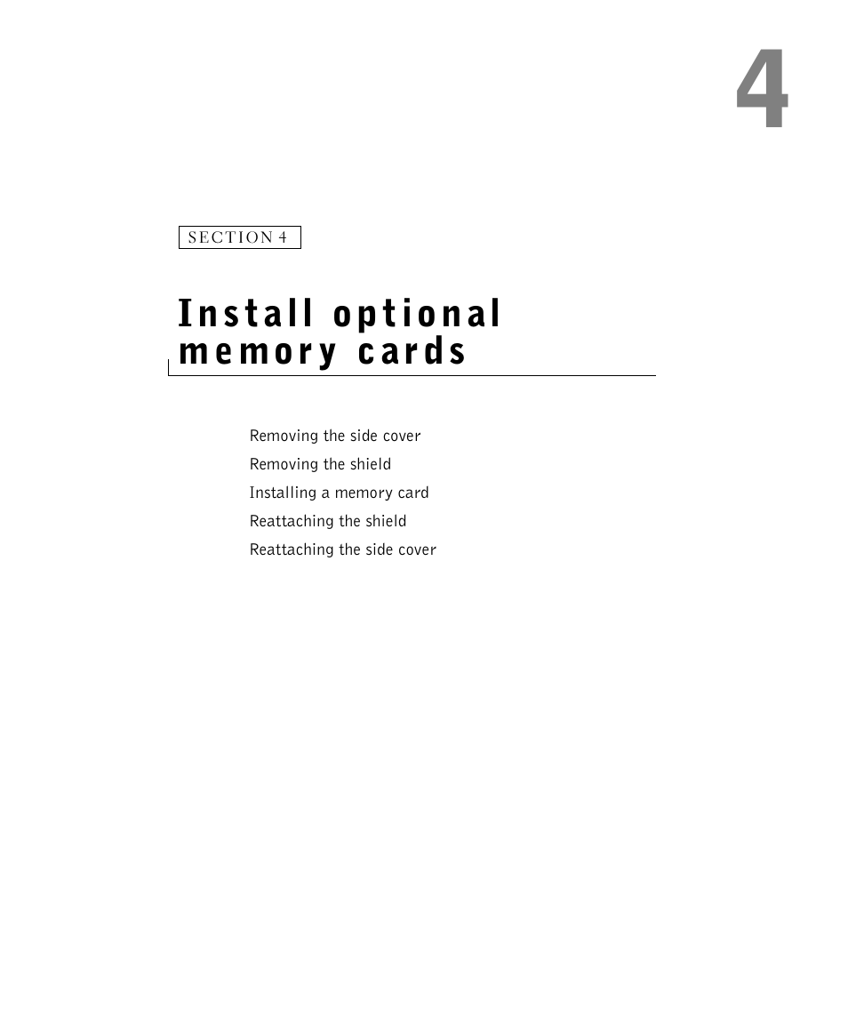Install optional memory cards, Install optional memor y cards | Dell Workgroup Laser Printer S2500/S2500n User Manual | Page 19 / 124