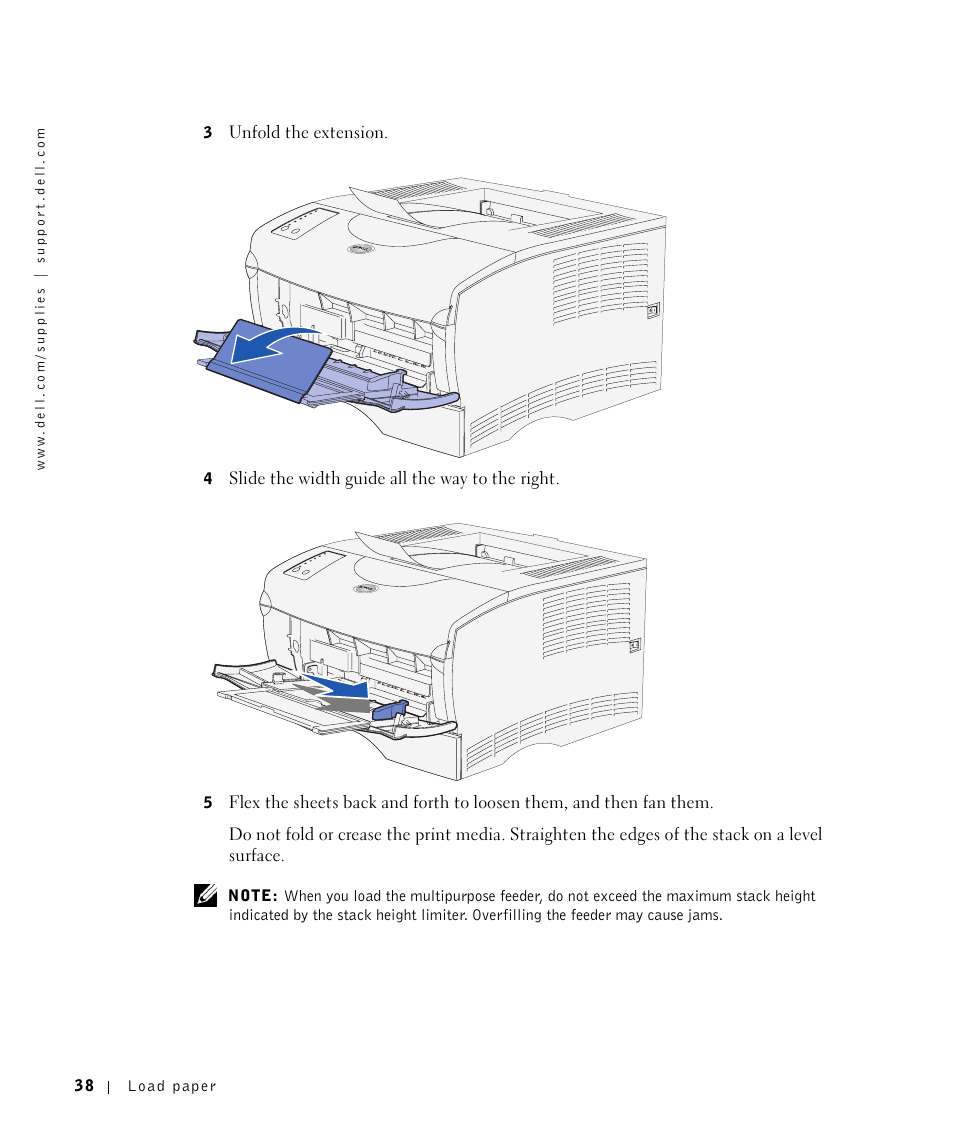 Dell Workgroup Laser Printer S2500/S2500n User Manual | Page 38 / 124