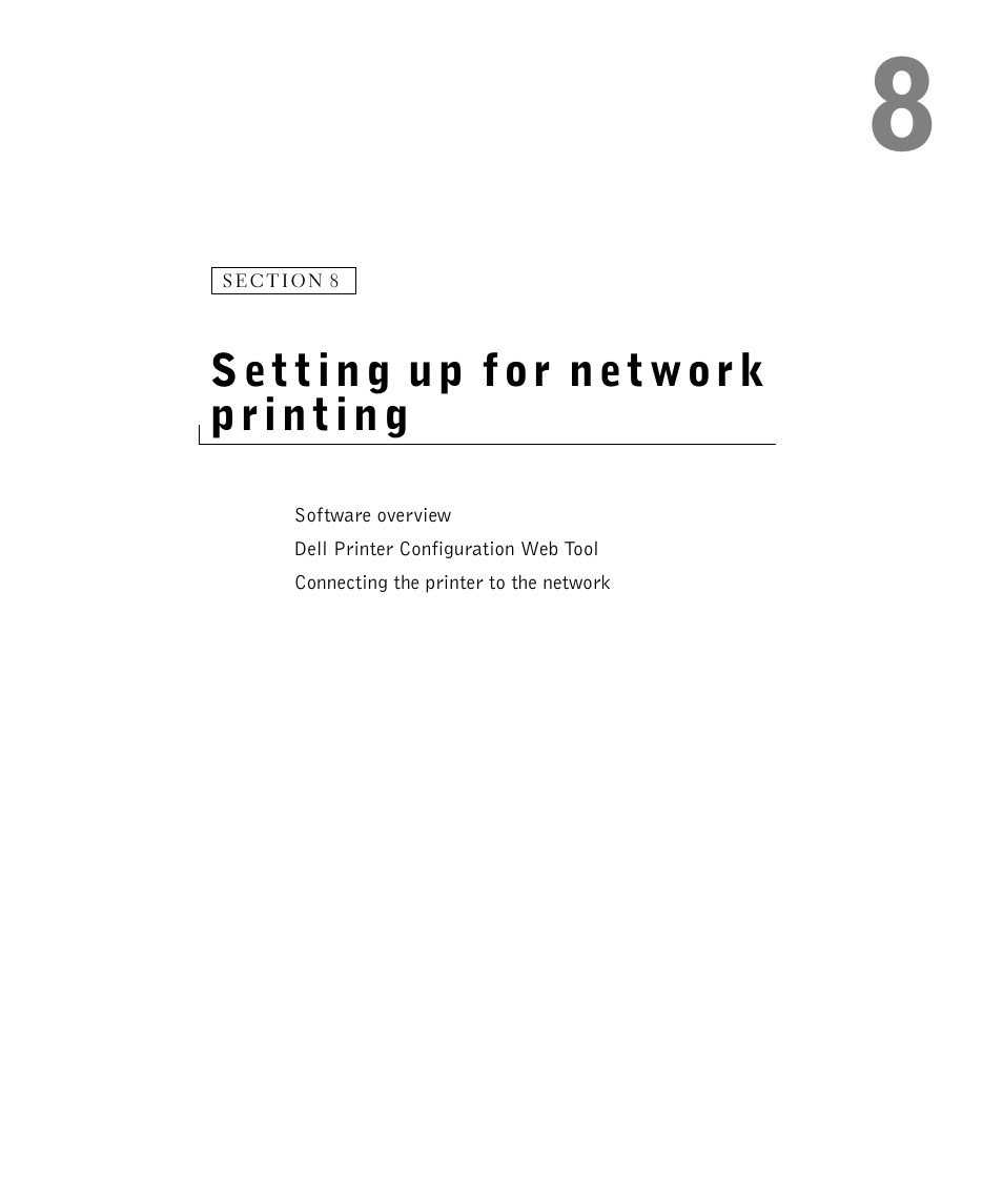 Setting up for network printing | Dell Workgroup Laser Printer S2500/S2500n User Manual | Page 55 / 124