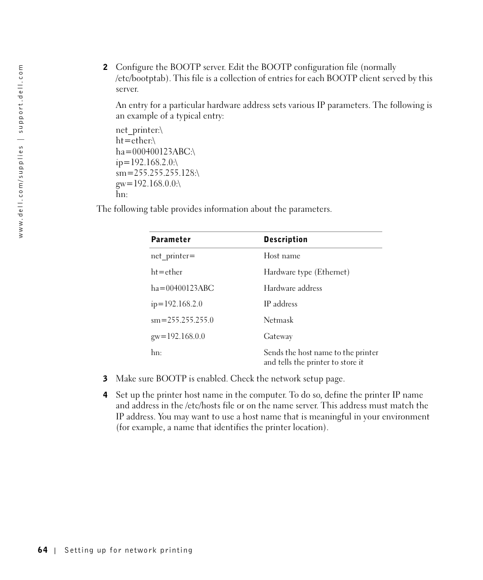 Dell Workgroup Laser Printer S2500/S2500n User Manual | Page 64 / 124