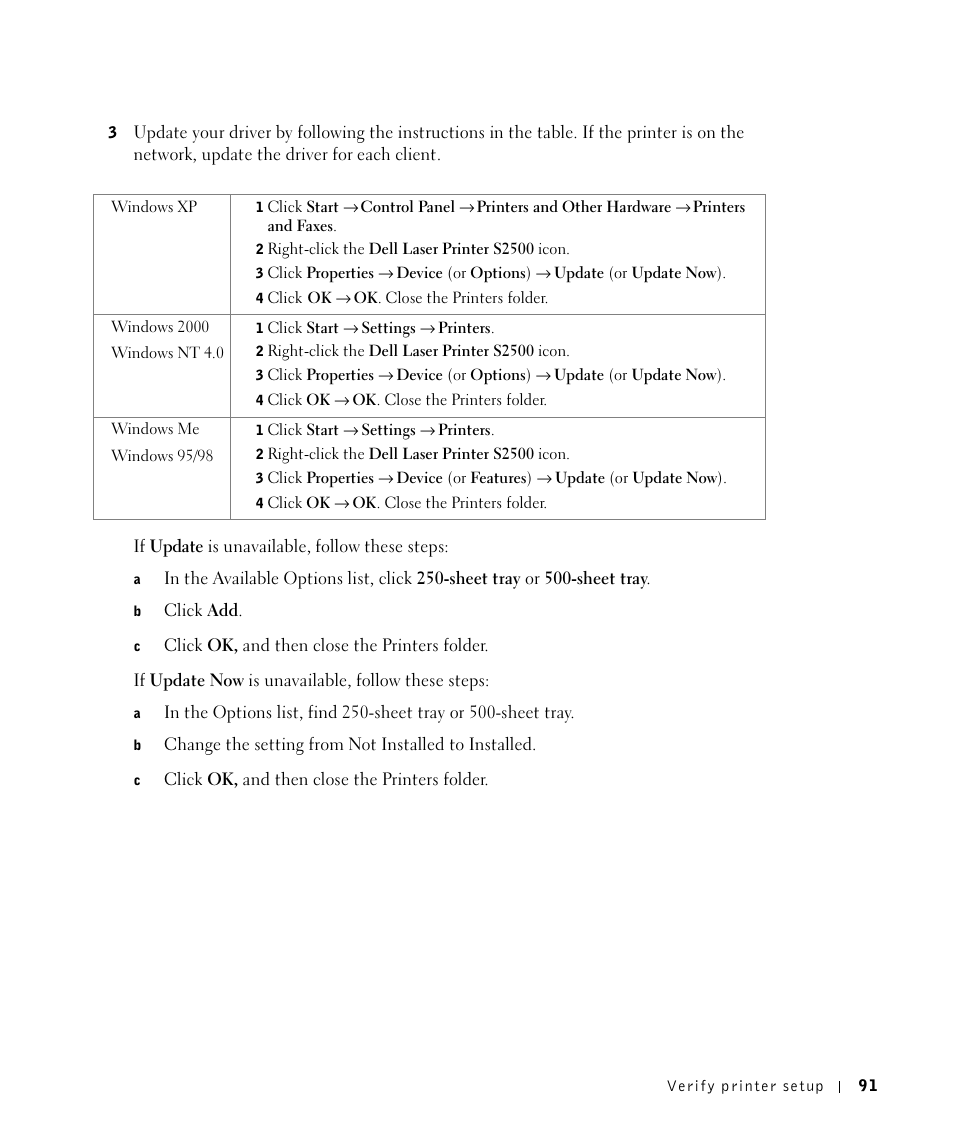 Dell Workgroup Laser Printer S2500/S2500n User Manual | Page 91 / 124