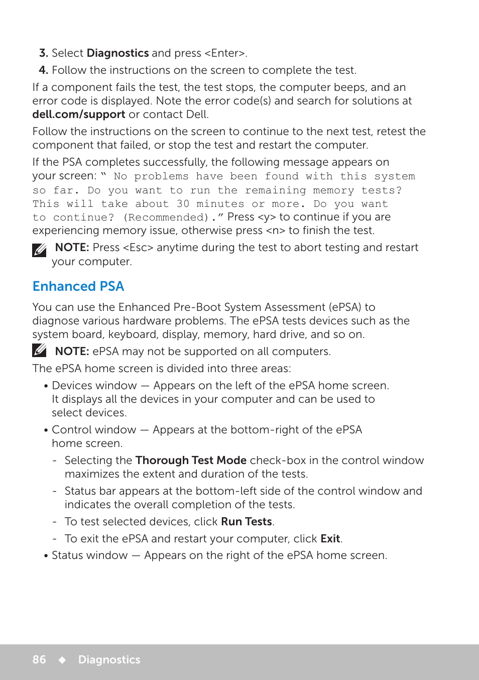 Enhanced psa | Dell Inspiron 11 3148 User Manual | Page 86 / 102