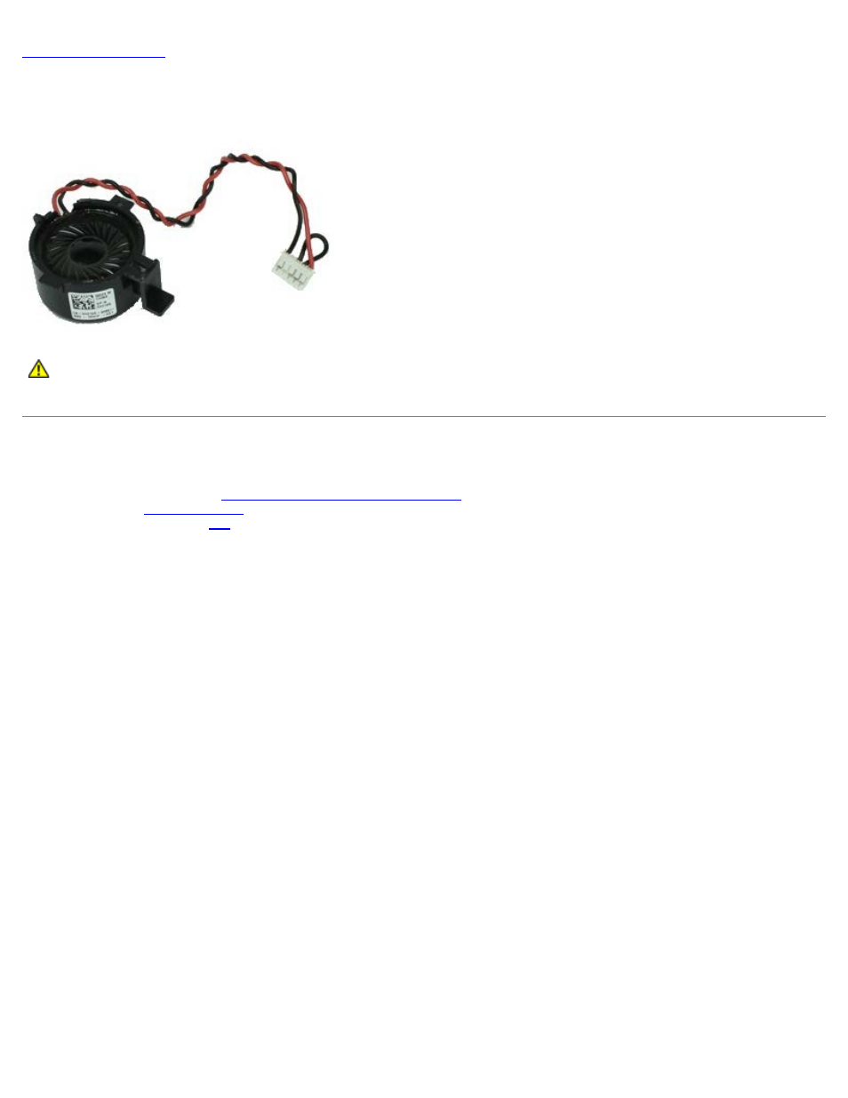Internal speaker, Removing the internal speaker | Dell OptiPlex 980 (Early 2010) User Manual | Page 56 / 78