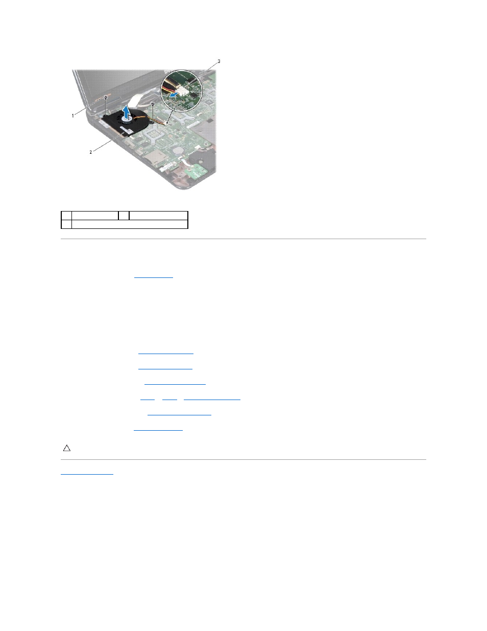 Replacing the processor fan | Dell Inspiron 17 (N7010, Mid 2010) User Manual | Page 30 / 63