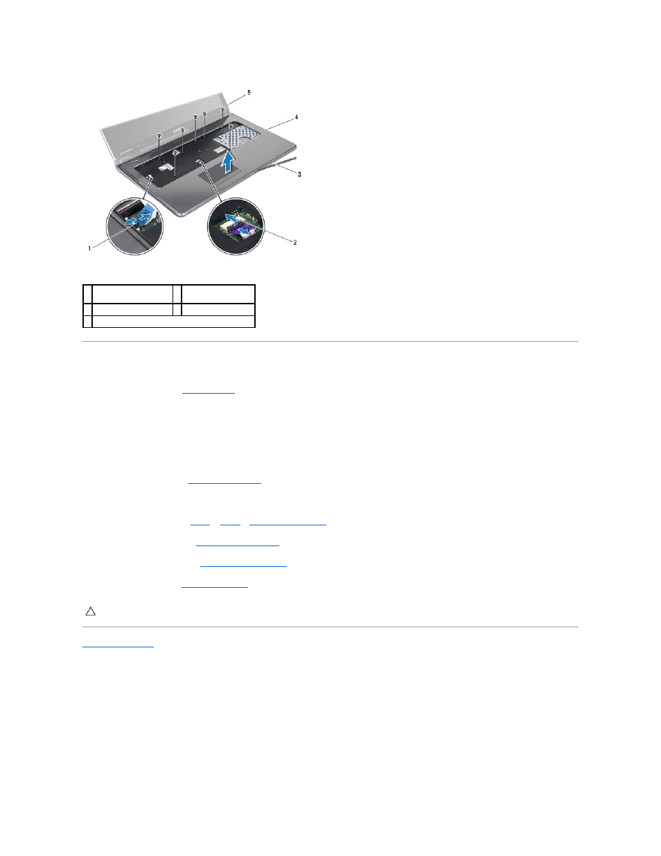 Replacing the palm rest | Dell Inspiron 17 (N7010, Mid 2010) User Manual | Page 50 / 63