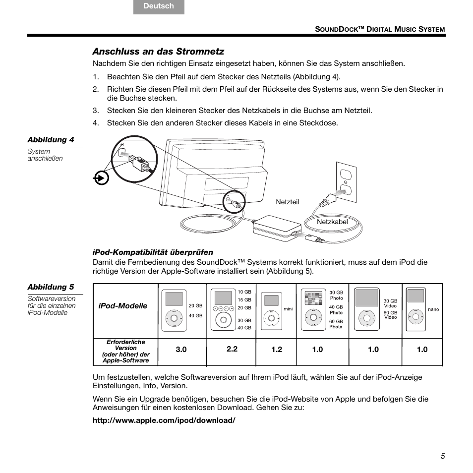 Anschluss an das stromnetz | Bose 336 User Manual | Page 23 / 72