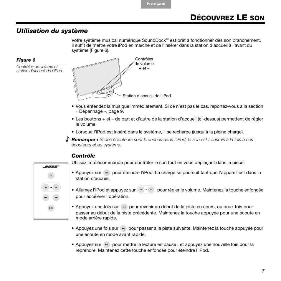 Écouvrez, Utilisation du système | Bose 336 User Manual | Page 41 / 72