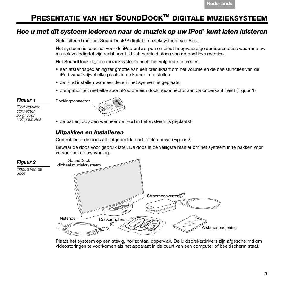 Resentatie, Ound, Digitale | Muzieksysteem | Bose 336 User Manual | Page 55 / 72