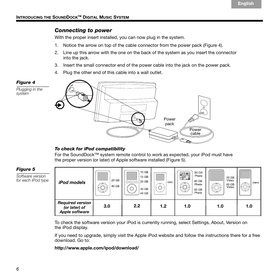 Connecting to power | Bose 336 User Manual | Page 6 / 72