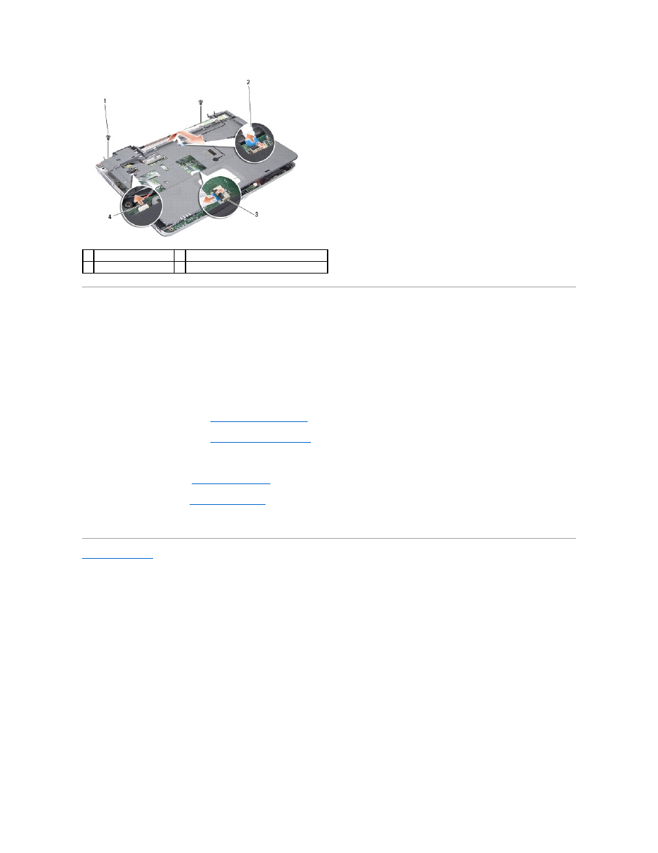 Replacing the palm rest | Dell Inspiron 1410 (Late 2008) User Manual | Page 32 / 35